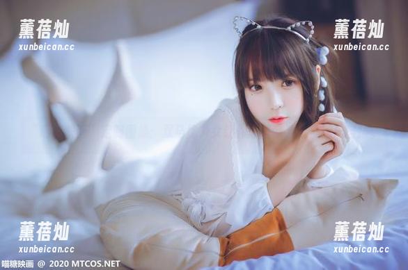 “喵糖映画”定制图集：双马尾少女让你深陷萌系旋涡无法自拔。